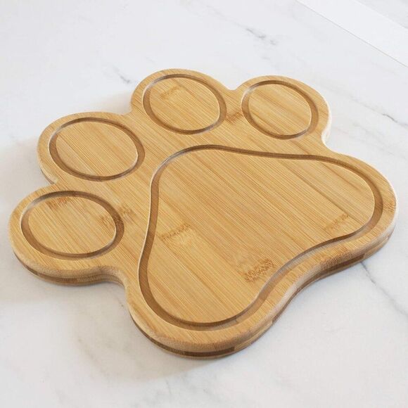 Bamboo Paw Shaped Bamboo Wood Cutting Board and Charcuterie Board - Picture 2 of 7